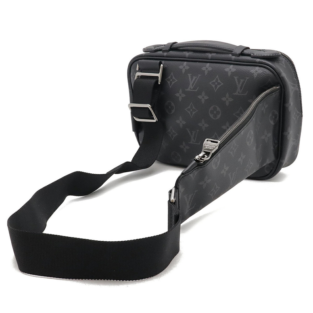 Louis Vuitton Clutch Body Waist Bum Pouch Monogram Black Bag Eclipse Black